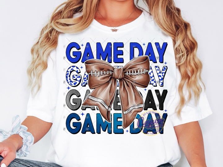 Game Day Football Bow - Royal