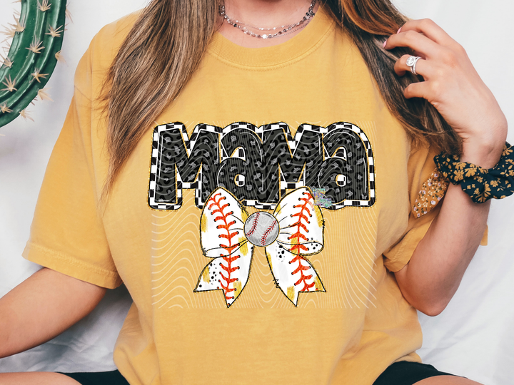 Mama Baseball Bow