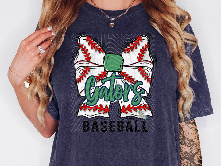 Gators Baseball Bow