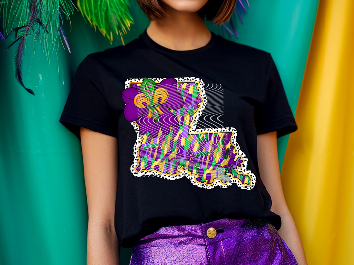 Mardi Gras Brush Strokes