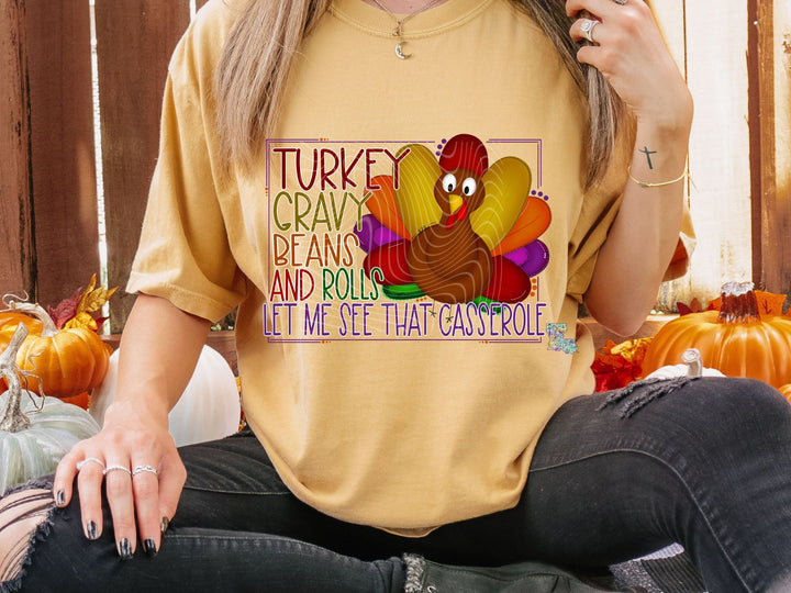 Turkey Gravy Beans & Rolls