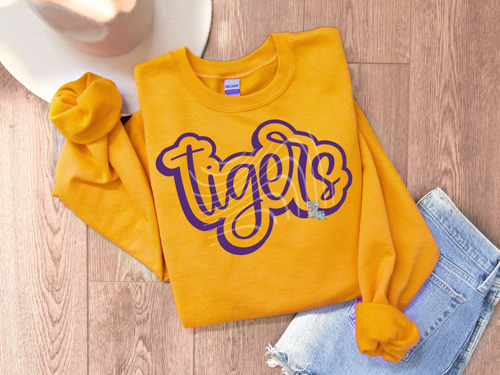 Tigers Outline Purple