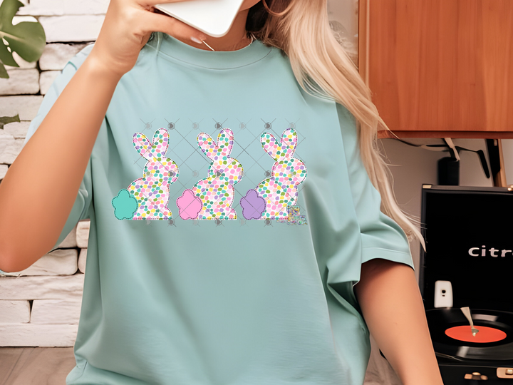 Bunny Trio With Dots