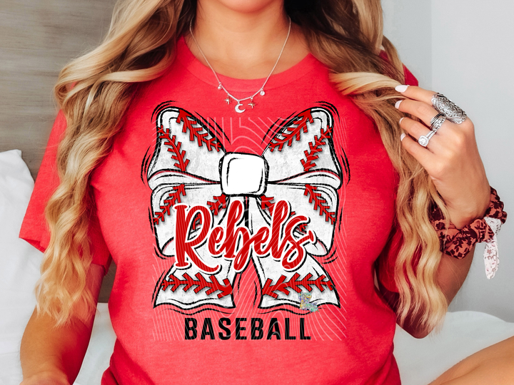 Rebels Baseball Bow