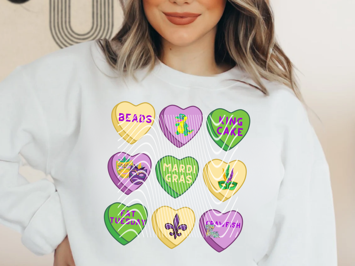 Mardi Gras Candy Hearts