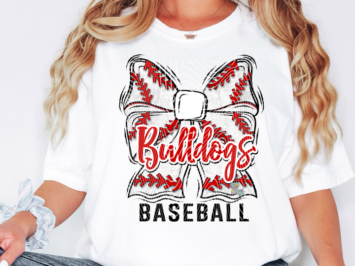 Bulldogs Baseball Bow