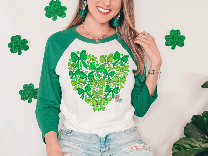 St Patrick's Day Heart of Bows