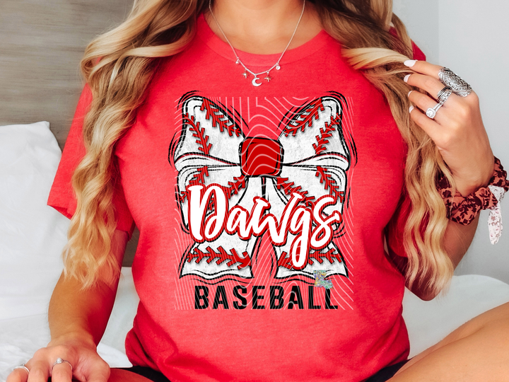 Dawgs Baseball Bow