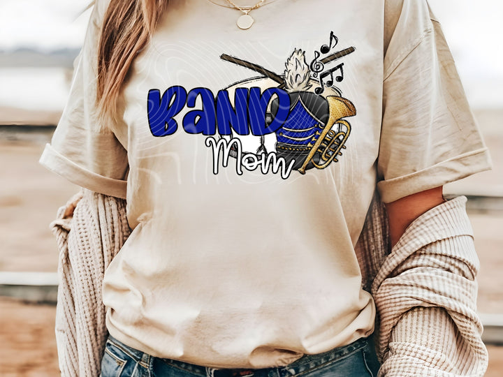 Band Mom White and Blue