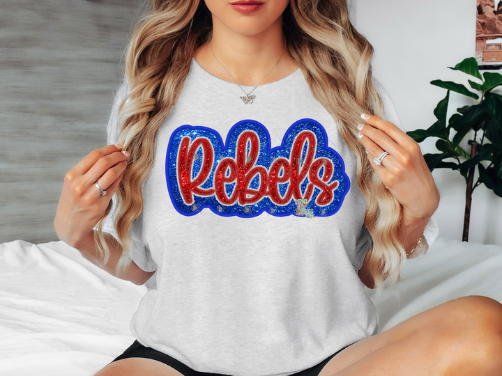 Rebels Faux Glitter & Embroidery