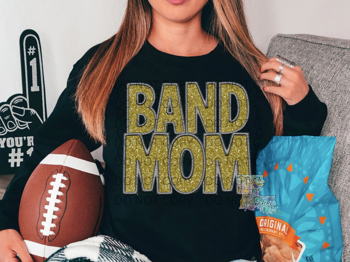 Band Mom Gold Faux Glitter