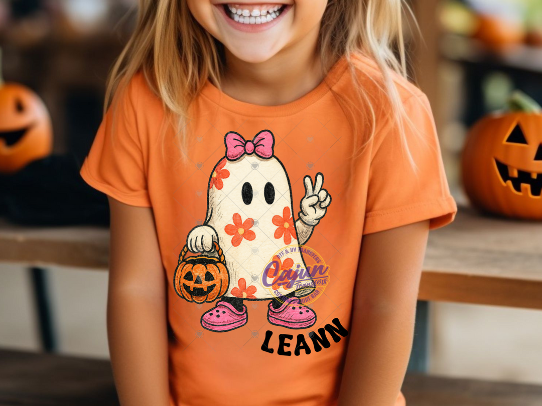 Checkered Ghost Personalized Girl