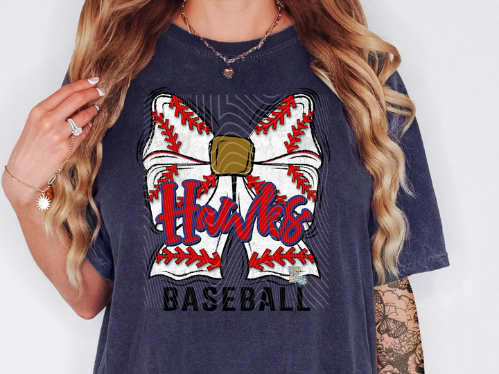 Hawks Baseball Bow