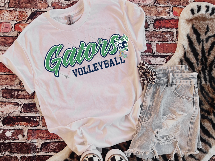 Gators Volleyball Navy Outline W/ Boy Mascot