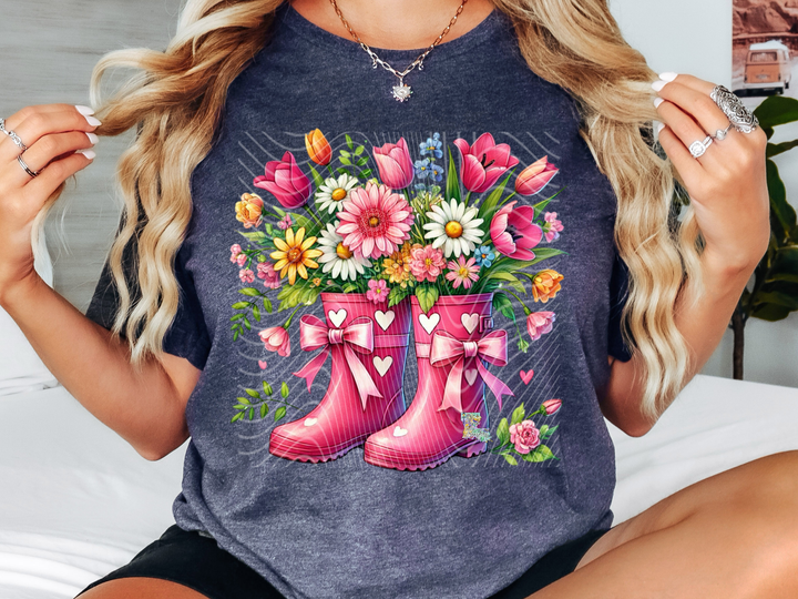 Flower Rain Boots
