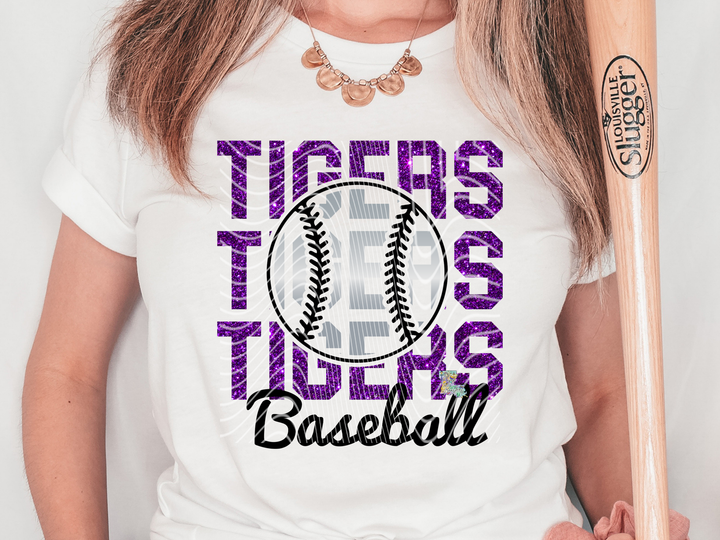 Tiger Baseball Stacked