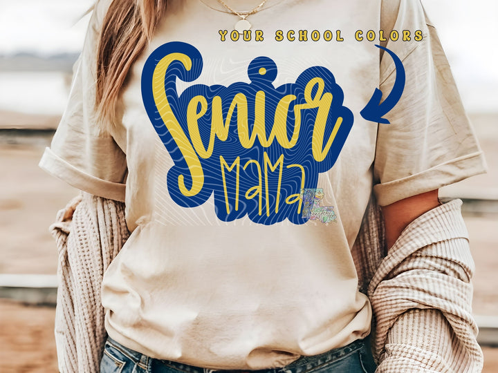 Navy and Gold Senior Mama