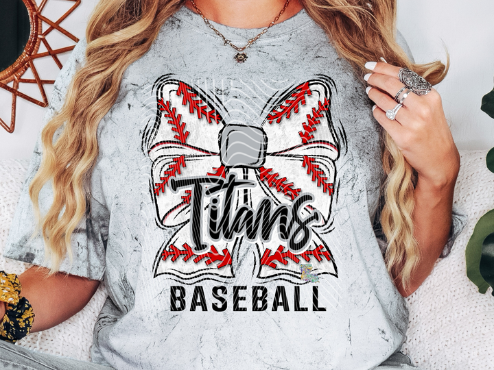 Titans Baseball Bow