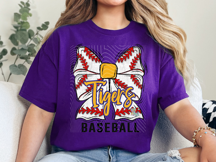 Tigers Baseball Bow