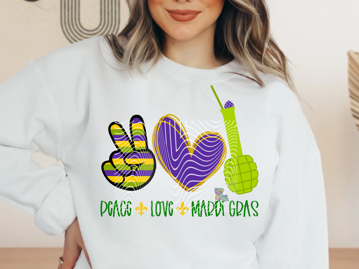 Peace Love Mardi Gras