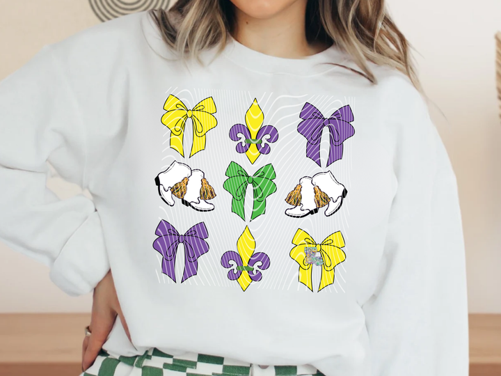 Mardi Gras Bow Coquette