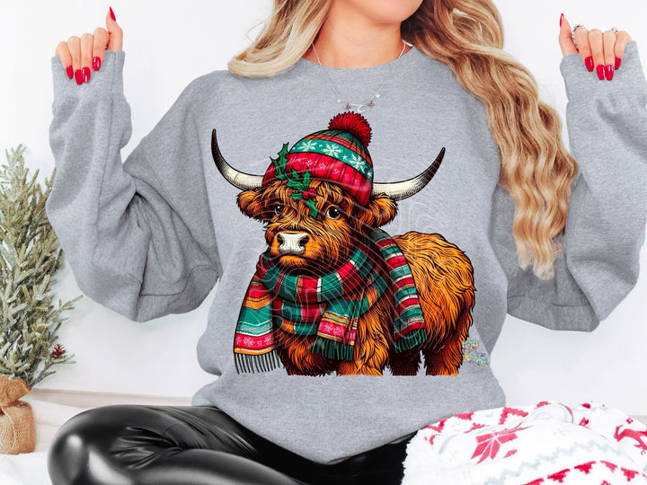 Winter highland Cow