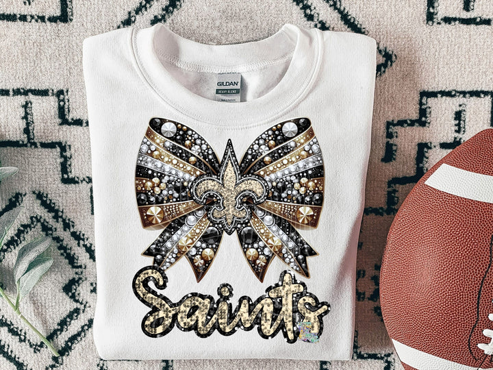 Black and Gold Bling Bow