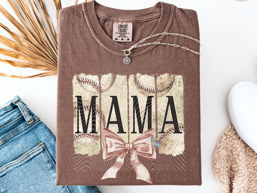 Mama Baseball Bow