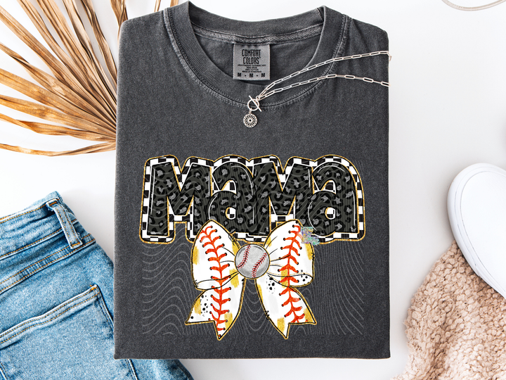 Mama Baseball Bow