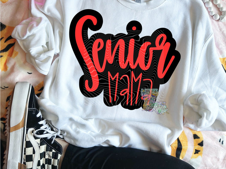 Red and Black Senior Mama