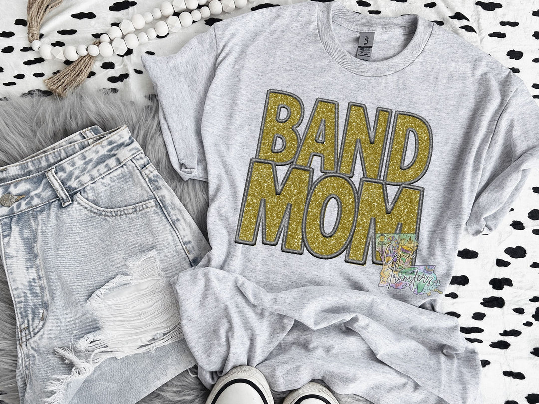 Band Mom Gold Faux Glitter