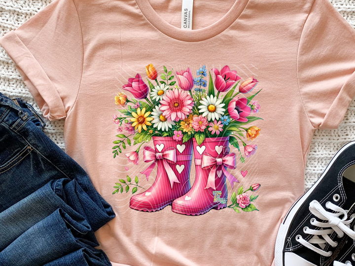 Flower Rain Boots