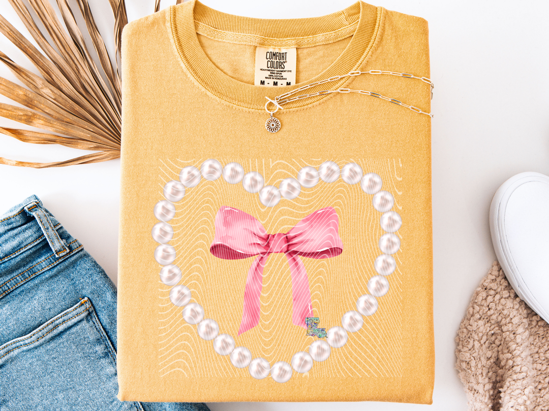 Pearl Heart with Bow