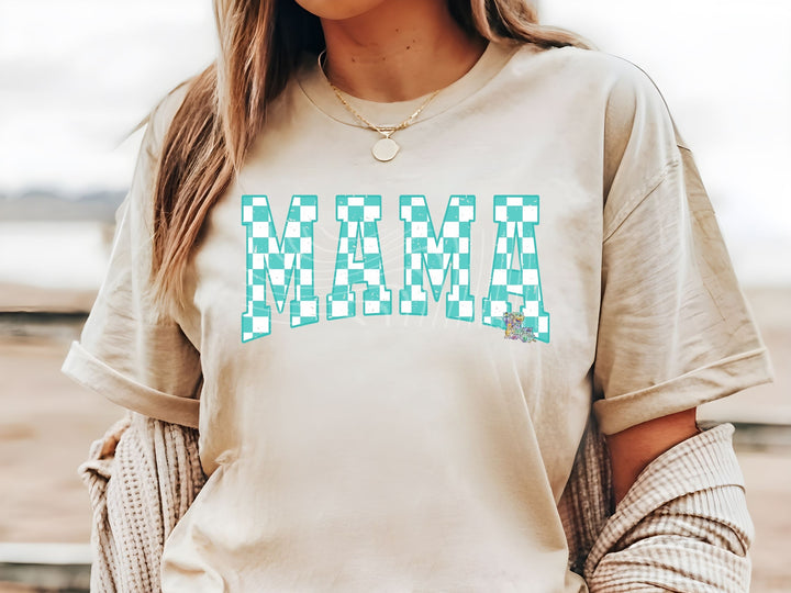 Teal Mama Checkered