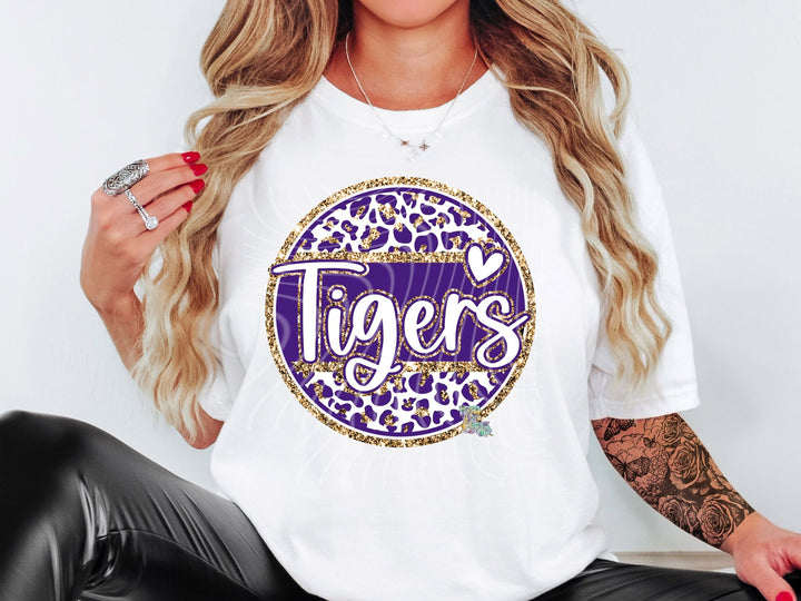 Purple & Glitter Gold Tigers