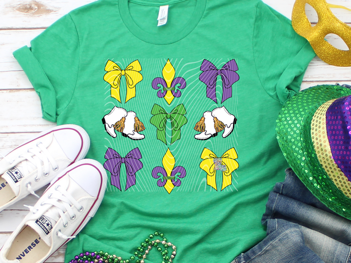 Mardi Gras Bow Coquette