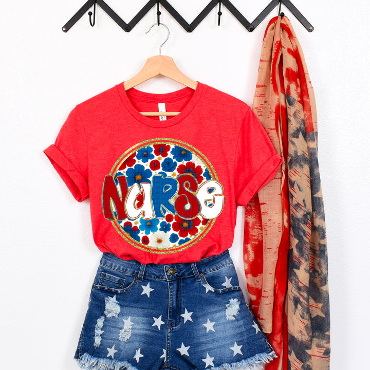 Floral 4th of July - Nurse