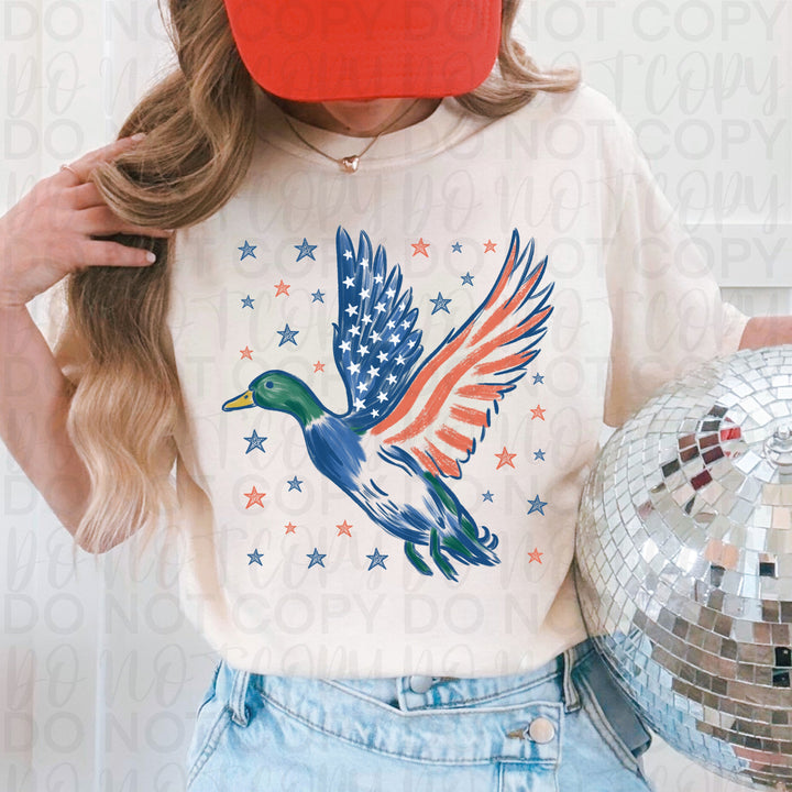 Patriotic Duck w/ Stars
