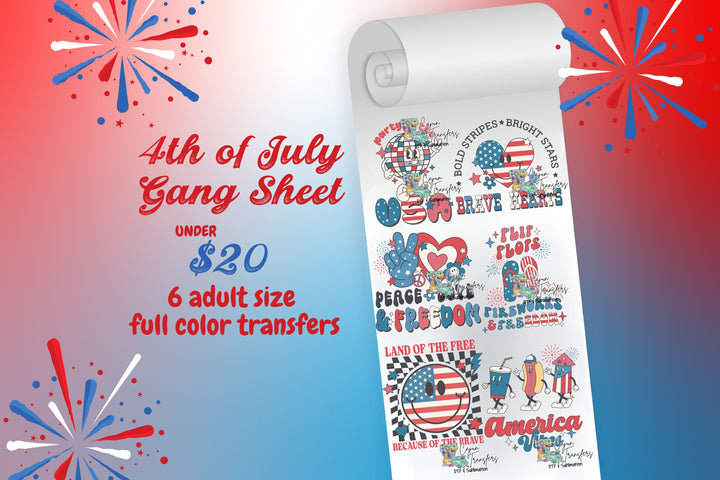 Patriotic Pre-Made Gang Sheet 329