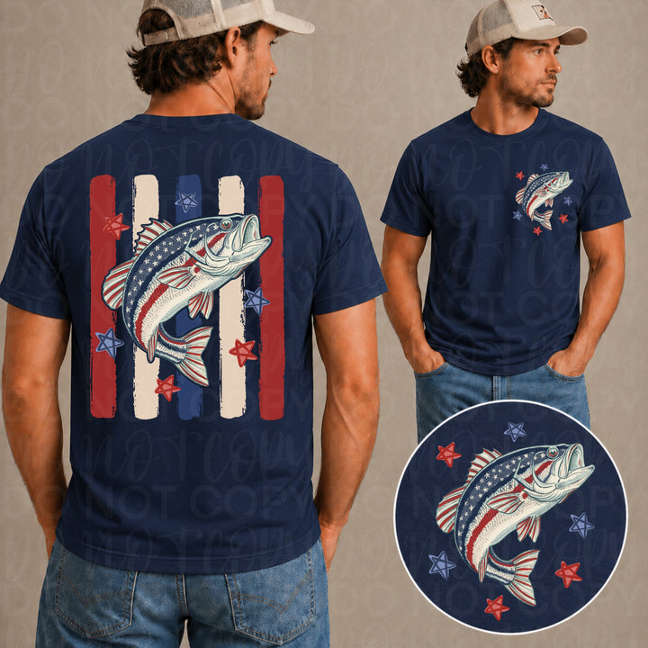 Patriotic Bass Fish