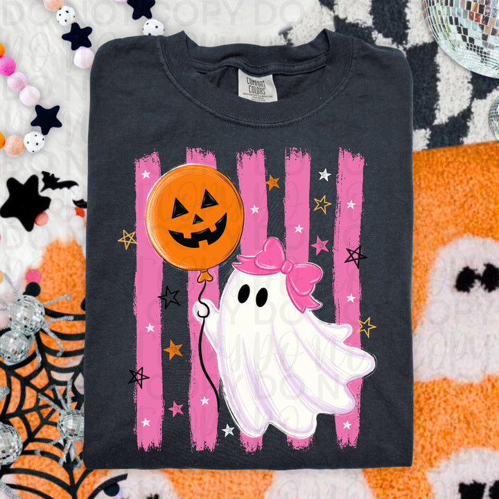 Pink Ghost with Balloon