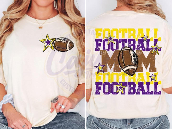 Football Mom - Purple & Yellow