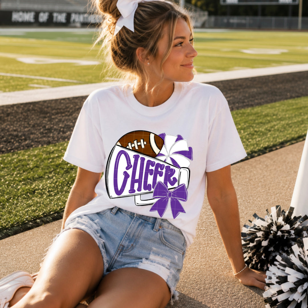 Cheer - Purple & White