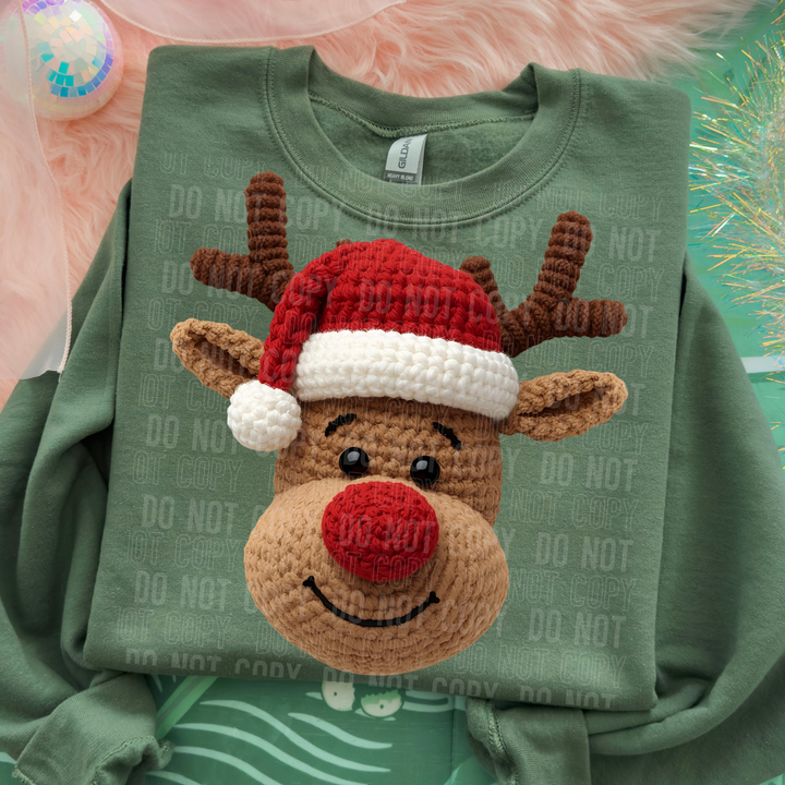Reindeer Face Faux Yarn