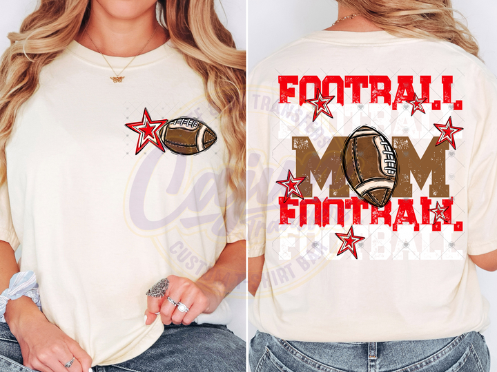 Football Mom - Red & White