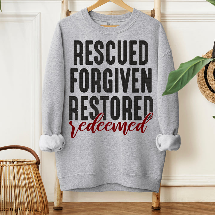 Rescued Forgiven Restored-Red