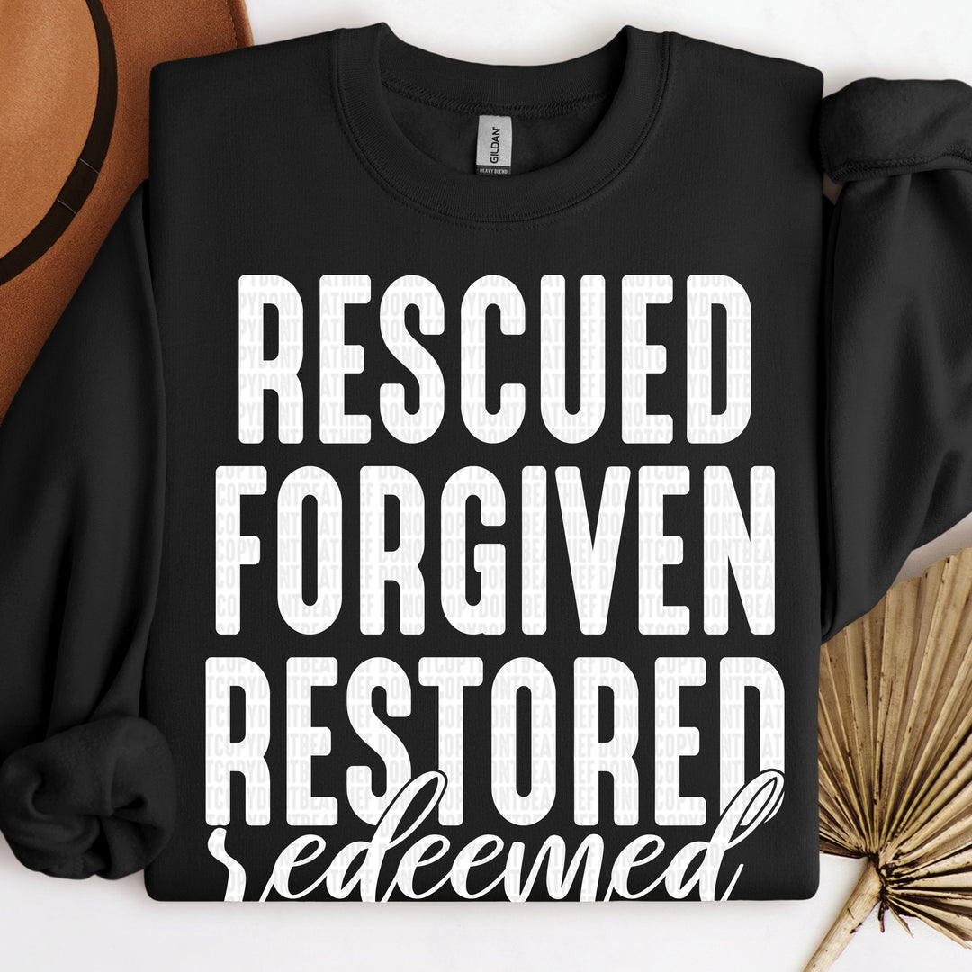 Rescued Forgiven Restored
