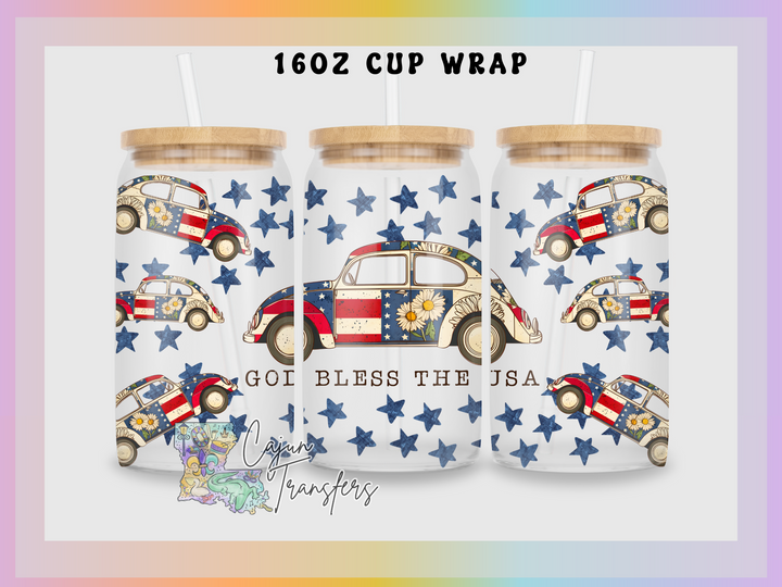 God Bless the USA- Libbey Cup Wrap