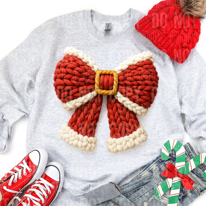 Christmas Bow Faux Yarn