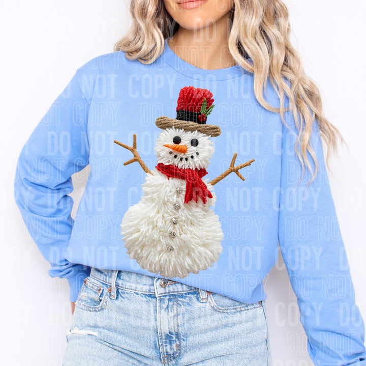 Snowman Faux Yarn